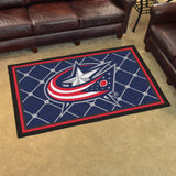 Fanmats® - NHL Columbus Blue Jackets Ultra Plush Area Rug with Star Flag Logo