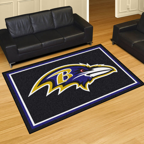 Fanmats® - NFL Baltimore Ravens Ultra Plush Area Rug with Raven Logo