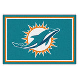 Fanmats® - NFL Miami Dolphins Ultra Plush Area Rug with Dolphin Logo