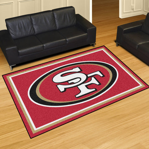 Fanmats® - NFL San Francisco 49ers Ultra Plush Area Rug with Oval 49ers Logo