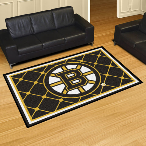 Fanmats® - NHL Boston Bruins Ultra Plush Area Rug with Spoked-B Logo