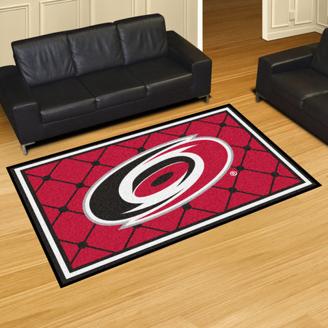 Fanmats® - NHL Carolina Hurricanes Ultra Plush Area Rug w/ Eye of Hurricane Logo