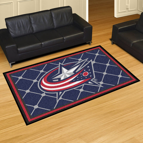 Fanmats® - NHL Columbus Blue Jackets Ultra Plush Area Rug with Star Flag Logo