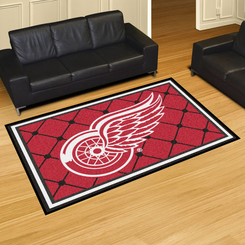 Fanmats® - NHL Detroit Red Wings Ultra Plush Area Rug with Winged Wheel Logo