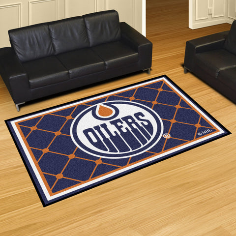 Fanmats® - NHL Edmonton Oilers Ultra Plush Area Rug with Circle Oilers Logo