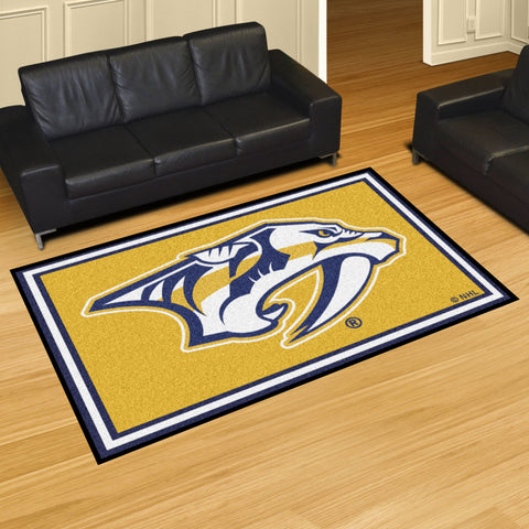 Fanmats® - NHL Nashville Predators Ultra Plush Area Rug W/Saber Tooth Tiger Logo