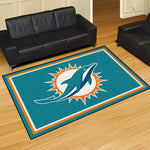 Fanmats® - NFL Miami Dolphins Ultra Plush Area Rug with Dolphin Logo