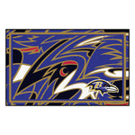 Fanmats® - NFL Baltimore Ravens 4'x6' Ultra Plush Area Rug with Raven Logo