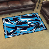 Fanmats® - NFL Carolina Panthers 4'x6' Ultra Plush Area Rug with Panther Logo