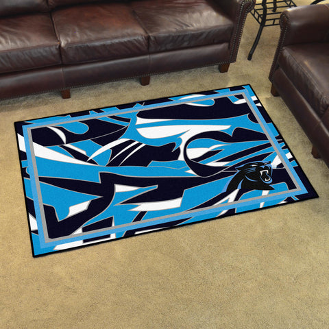 Fanmats® - NFL Carolina Panthers 4'x6' Ultra Plush Area Rug with Panther Logo