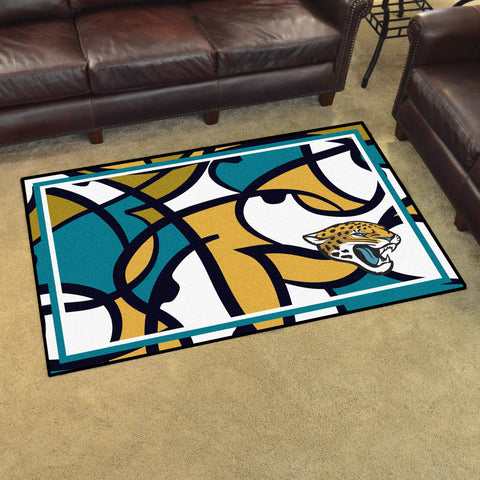 Fanmats® - NFL Jacksonville Jaguars 4'x6' Ultra Plush Area Rug with Jaguar Logo