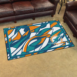 Fanmats® - NFL Miami Dolphins 4'x6' Ultra Plush Area Rug with Dolphin Logo