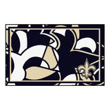 Fanmats-NFL New Orleans Saints 4'x6' Ultra Plush Area Rug with Fluer-De-Lis Logo