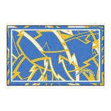 Fanmats®-NFL Los Angeles Chargers Ultra Plush Area Rug with Lightening Bolt Logo