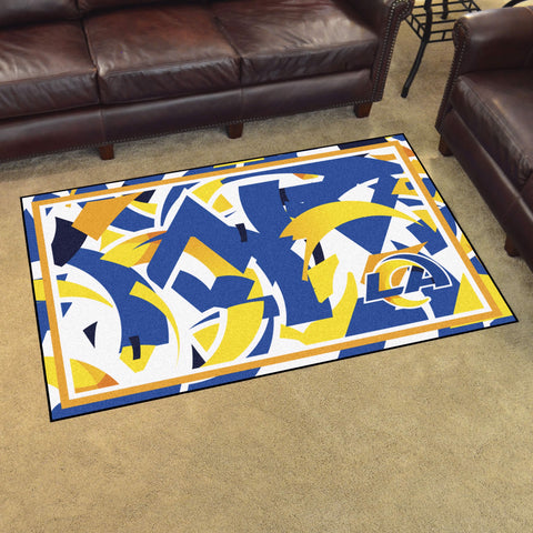 Fanmats® - NFL Los Angeles Rams 4'x6' Ultra Plush Area Rug with Ram Logo