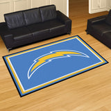 Fanmats®-NFL Los Angeles Chargers Ultra Plush Area Rug with Lightening Bolt Logo