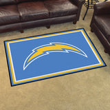 Fanmats®-NFL Los Angeles Chargers Ultra Plush Area Rug with Lightening Bolt Logo