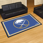 Fanmats -NHL Buffalo Sabres Ultra Plush Rug w/Circle Buffalo Crossed Sabres Logo