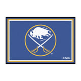 Fanmats -NHL Buffalo Sabres Ultra Plush Rug w/Circle Buffalo Crossed Sabres Logo