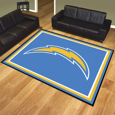 Fanmats®-NFL Los Angeles Chargers Ultra Plush Area Rug with Lightening Bolt Logo