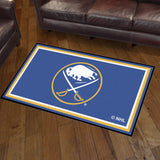 Fanmats -NHL Buffalo Sabres Ultra Plush Rug w/Circle Buffalo Crossed Sabres Logo