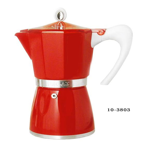 G.A.T. Aluminum Stovetop Maker, Milano Red 3-cup Item 10-3803