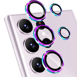 Fabzi Tempered Glass Camera Lens Protectors Rings for Samsung Galaxy S23 Ultra