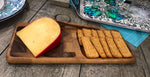 Kalmar Home® - Cheeseboard with End Grain Inlay, Knife included