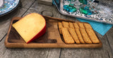 Kalmar Home® - Cheeseboard with End Grain Inlay, Knife included