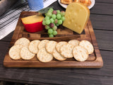 Kalmar Home® - Large Charcuterie/Cheeseboard w/ End Grain Inlay, Knife included