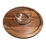 Kalmar Home® - Chip & Dip Serving Tray with Glass Bowl