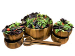 Kalmar Home® - Large Salad Bowl, 4 Individual Bowls and Servers