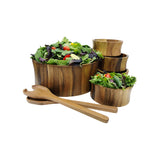 Kalmar Home® - Extra Large Salad Bowl, 4 Individual Bowls and Servers