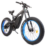 Ecotric 48V 17.6Ah 1000W Matt Black Big Fat Tire Bison e-Bike - NS-SON26LCD-BL