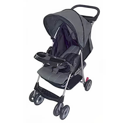 Amoroso® - Lightweight Black Stroller With Cup Holder