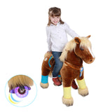 PonyCycle® Brown with Long Mane Ride on Horse Toy Model K For Age 4-9