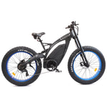 Ecotric 48V 17.6Ah 1000W Matt Black Big Fat Tire Bison e-Bike - NS-SON26LCD-BL