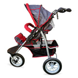 Amoroso® - Red-Grey Lightweight Girls Jogging Stroller