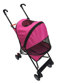 Amoroso® - 4 Wheel Foldable Umbrella Pink Dog Stroller