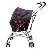 Amoroso® - Travel Lite Pet Umbrella Black-Red Dog Stroller