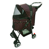 Amoroso® - 4 Wheel Foldable Deluxe Pink Pet Stroller