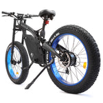 Ecotric 48V 17.6Ah 1000W Matt Black Big Fat Tire Bison e-Bike - NS-SON26LCD-BL