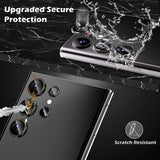 Fabzi Tempered Glass Camera Lens Protectors Rings for Samsung Galaxy S23 Ultra