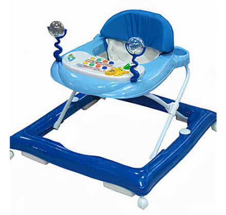 Amoroso® - Adjustable Seat Musical Baby Walker – Navy Blue