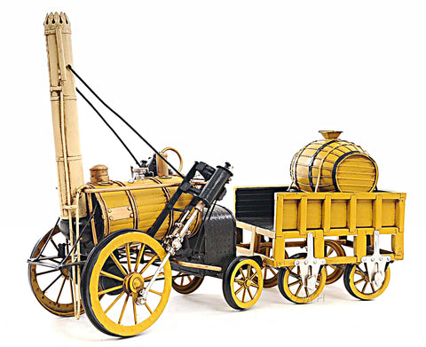 Old Modern Handicrafts® - 1829 Yellow Stephenson Rocket Steam Locomotive