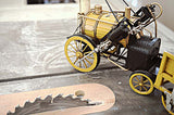 Old Modern Handicrafts® - 1829 Yellow Stephenson Rocket Steam Locomotive