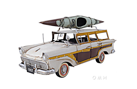 Old Modern Handicrafts® - Fords Woody-Look Country Squire W/ Kayak