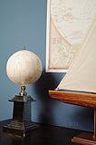 Old Modern Handicrafts® - Bone Globe With Alluminum Base