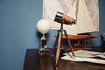 Old Modern Handicrafts® - Bone Globe With Alluminum Base