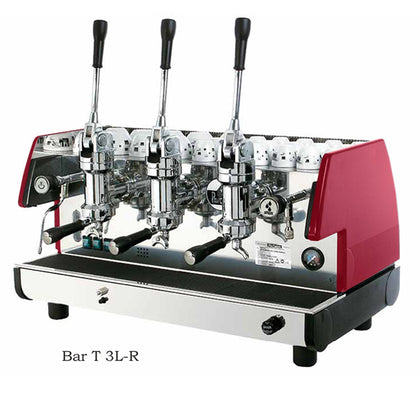 La Pavoni BAR T 3L-R, 3 Group lever, Red